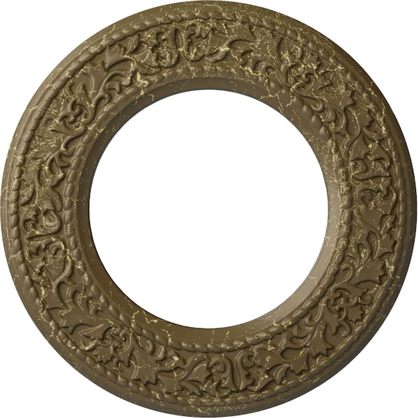 Ekena Millwork Blackthorn Medallion (Canopies up to 7 1/2"), 13 3/8"OD x 7 1/2"ID x 3/4"P, Mississippi Mud Crackle CM13BLMMC - main